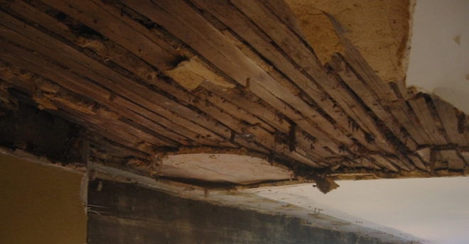 lath-and-plaster-ceiling-with-large-section-missing
